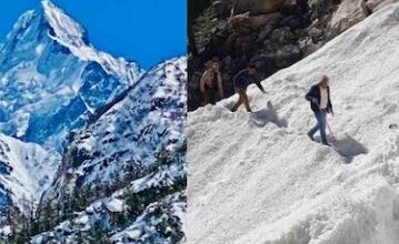 Photo of गंगोत्री नेशनल पार्क में पारा गिरने से जमे नदी-नाले