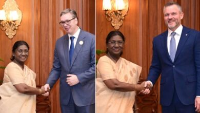 Photo of राष्ट्रपति मुर्मू ने स्लोवाकिया, सर्बिया और एस्टोनिया के नेताओं से की मुलाकात